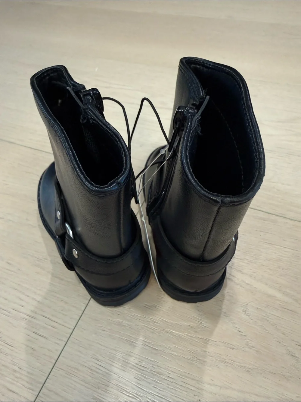 NWT Cat & Jack Black Faux-Leather Kids Riding Boots | 5C